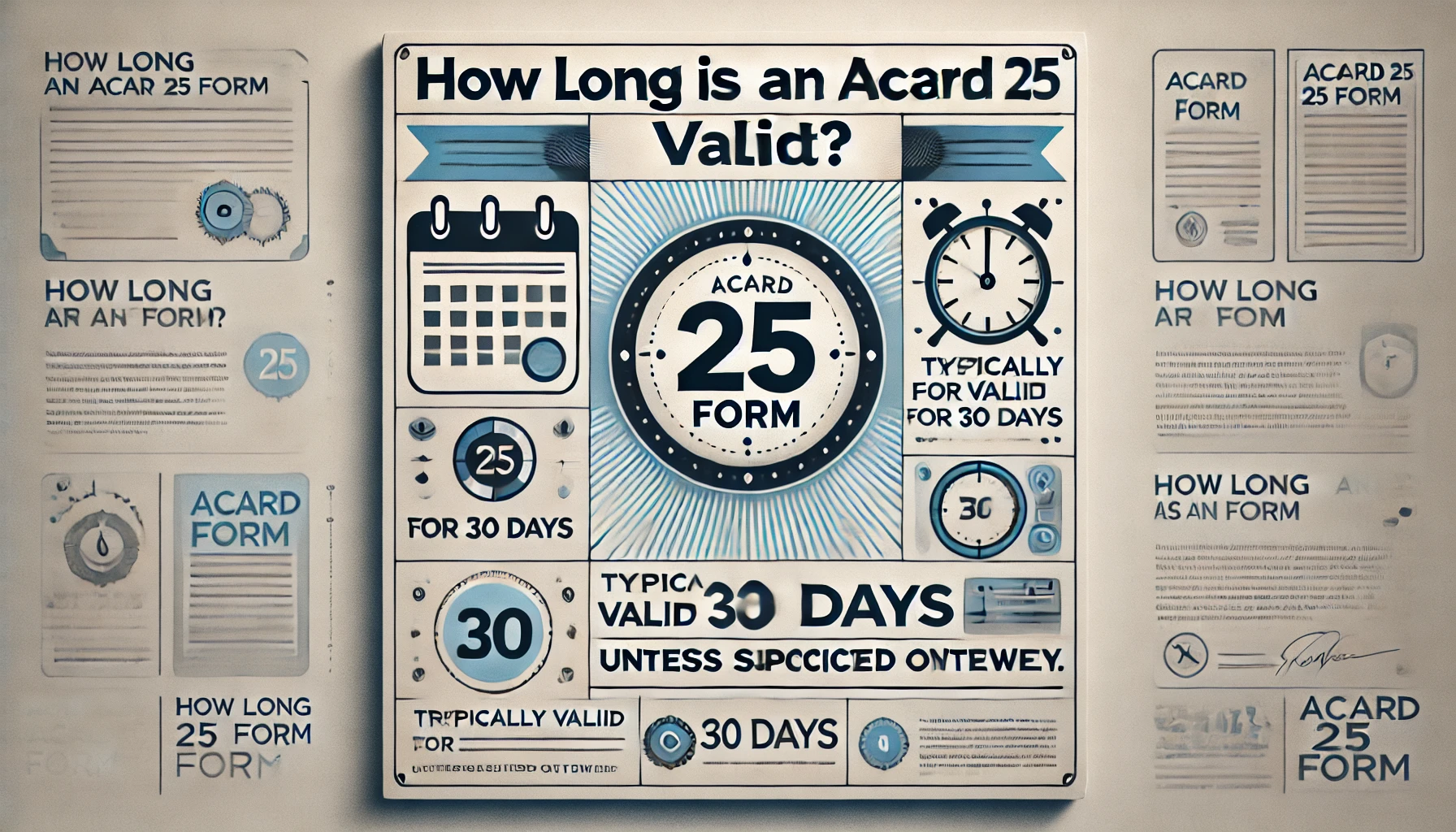 How Long is an ACORD 25 Form Valid