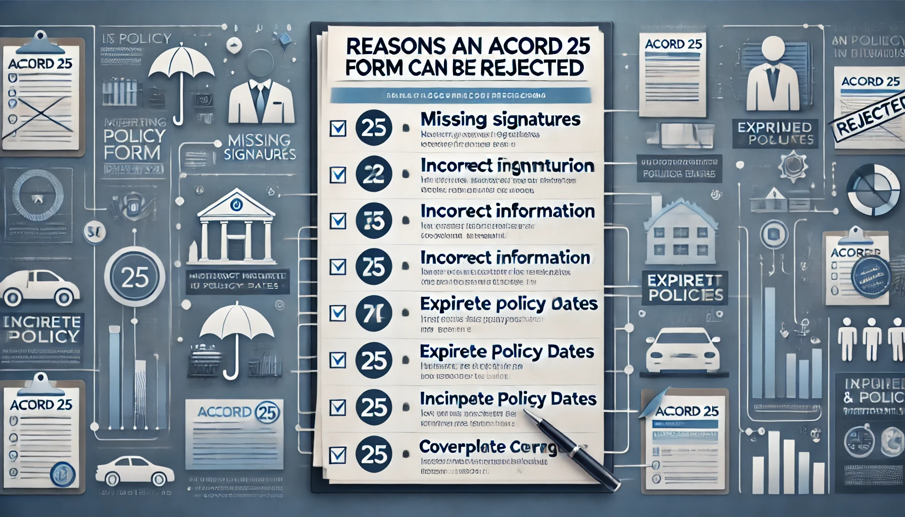 Can an ACORD 25 Form Be Rejected? Common Reasons & Fixes
