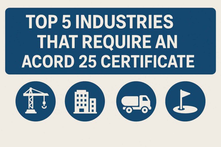 Top 5 Industries That Require an ACORD 25 Certificate